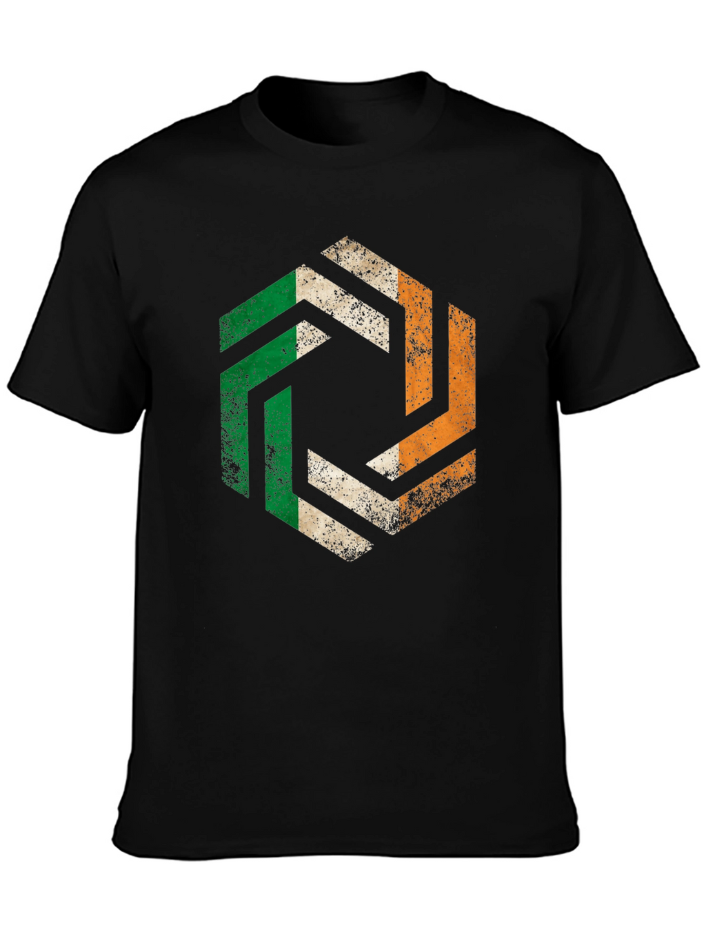 Irish Pride Hexagon Tee - Ireland Flag Graphic T-Shirt
