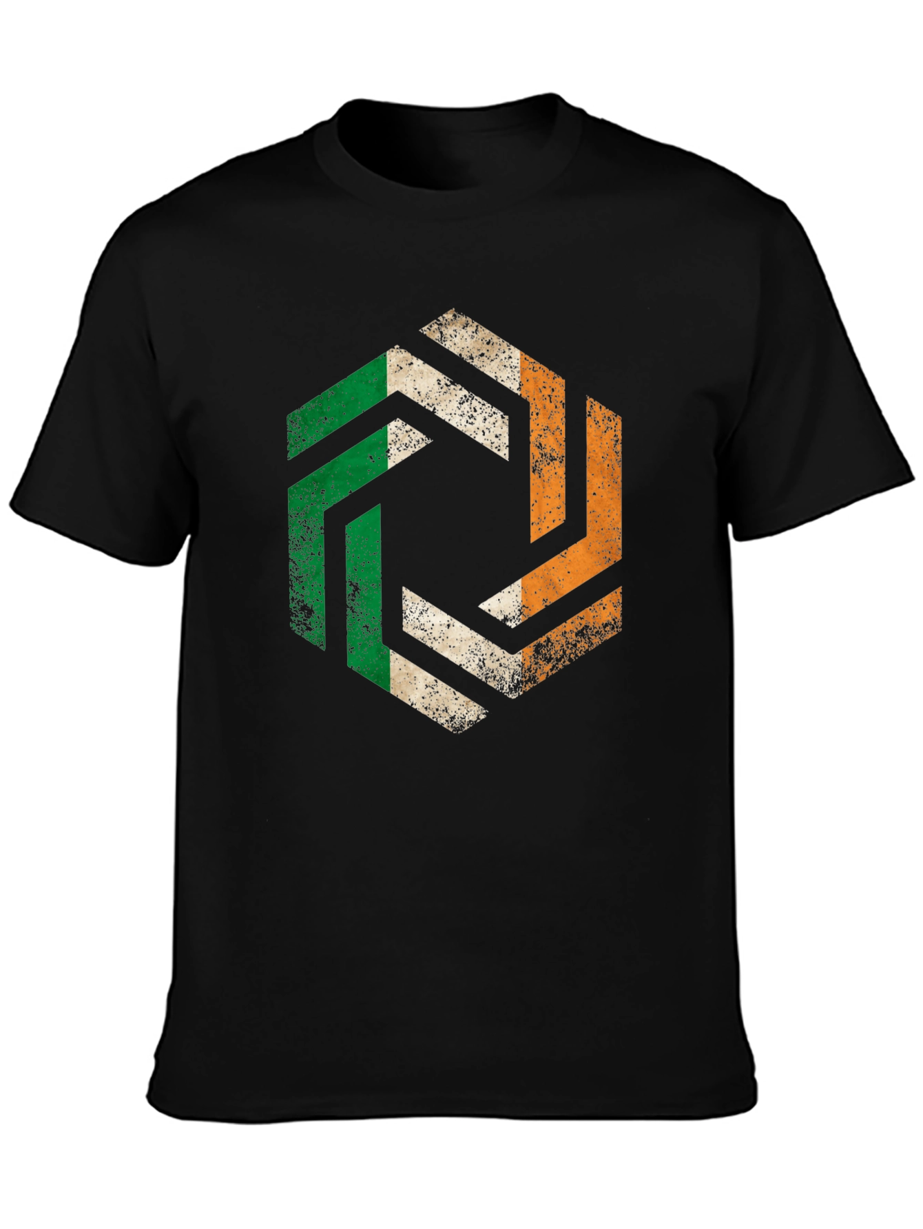 Irish Pride Hexagon Tee - Ireland Flag Graphic T-Shirt