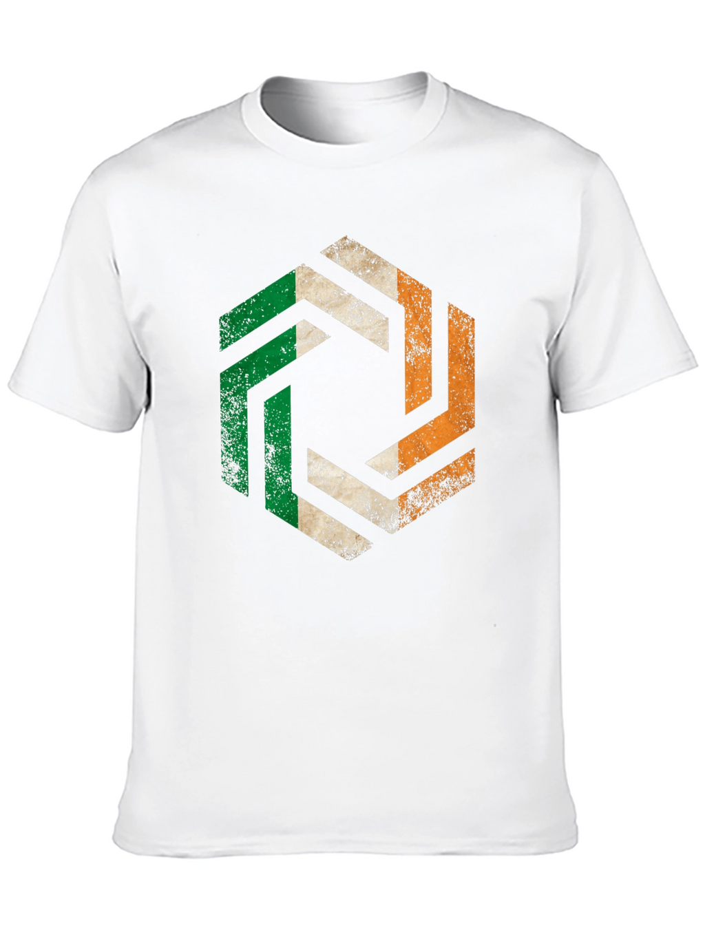 Irish Pride Hexagon Tee - Ireland Flag Graphic T-Shirt