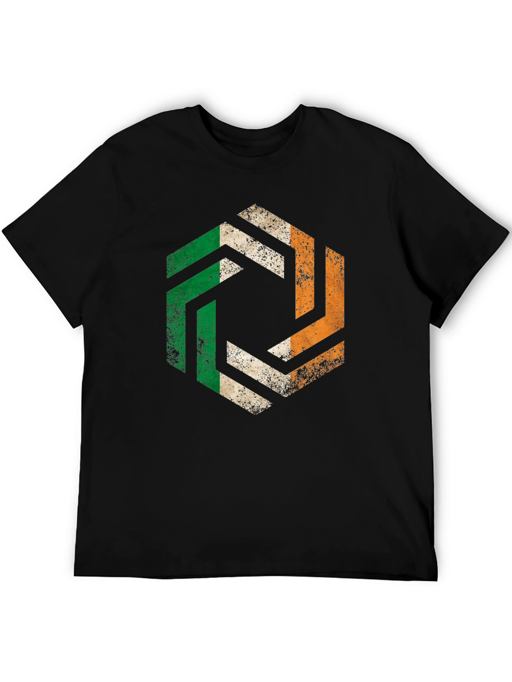 Irish Pride Hexagon Tee - Ireland Flag Graphic T-Shirt