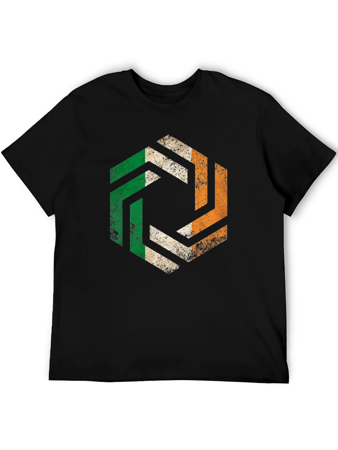 Irish Pride Hexagon Tee - Ireland Flag Graphic T-Shirt