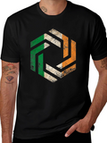 Irish Pride Hexagon Tee - Ireland Flag Graphic T-Shirt