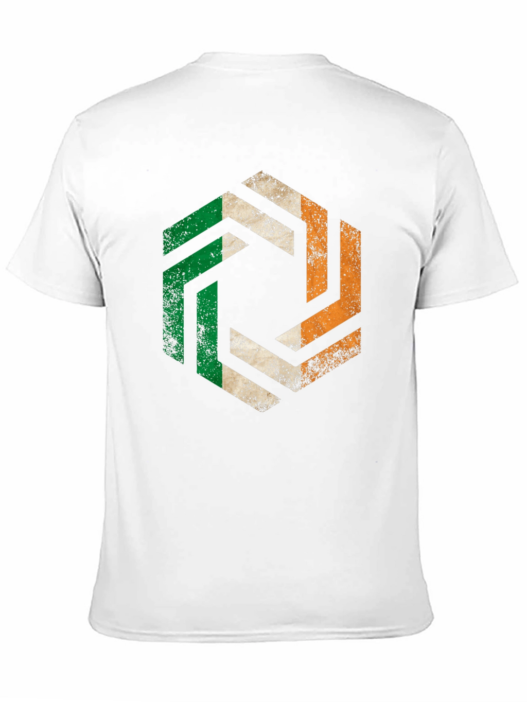 Irish Pride Hexagon Tee - Ireland Flag Graphic T-Shirt