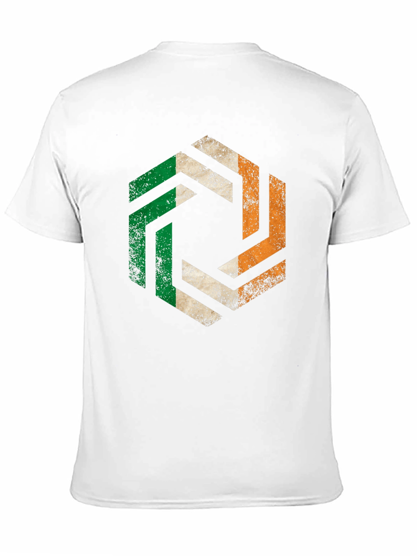 Irish Pride Hexagon Tee - Ireland Flag Graphic T-Shirt