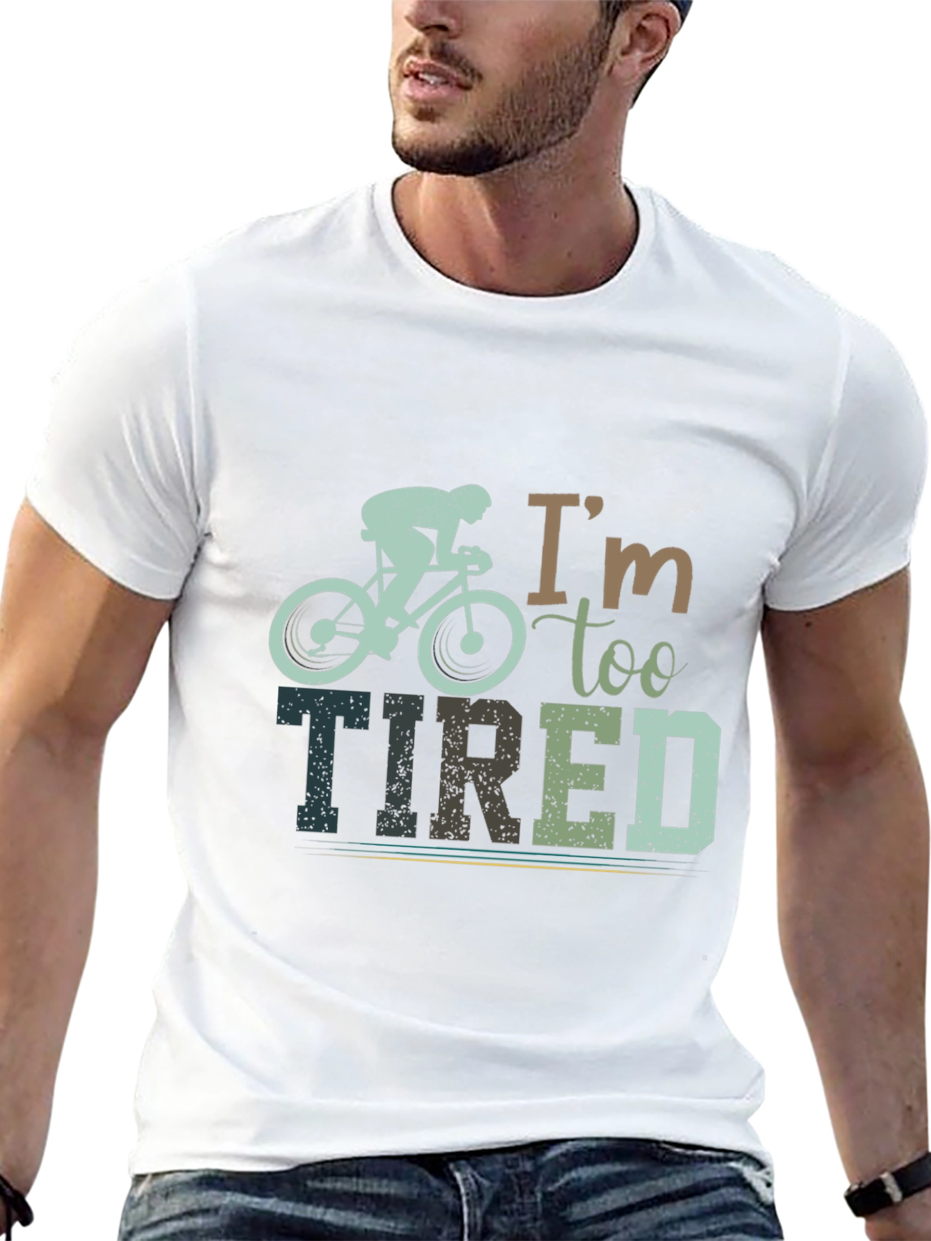 Im Too Tired Cycling Graphic T-Shirt