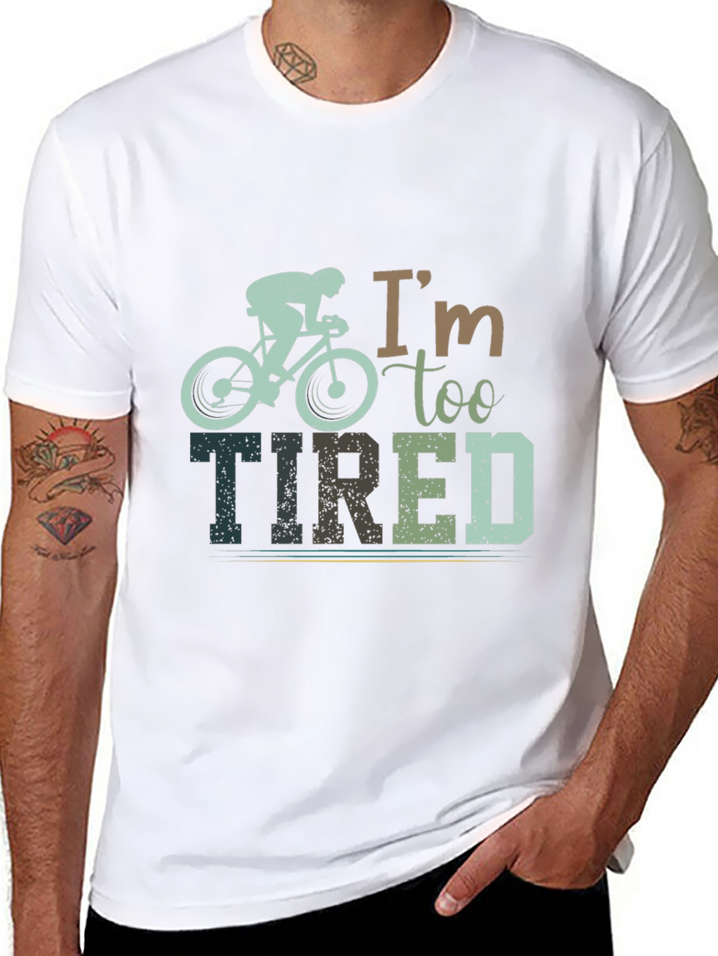 Im Too Tired Cycling Graphic T-Shirt