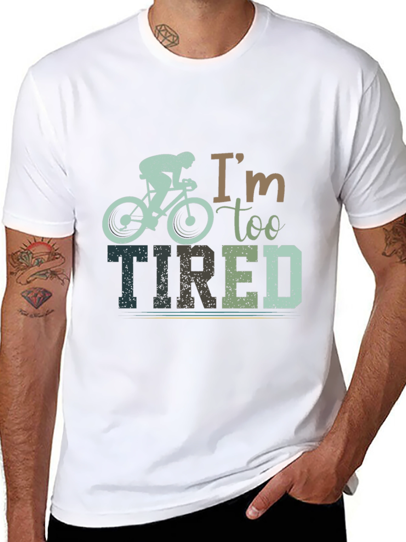 Im Too Tired Cycling Graphic T-Shirt