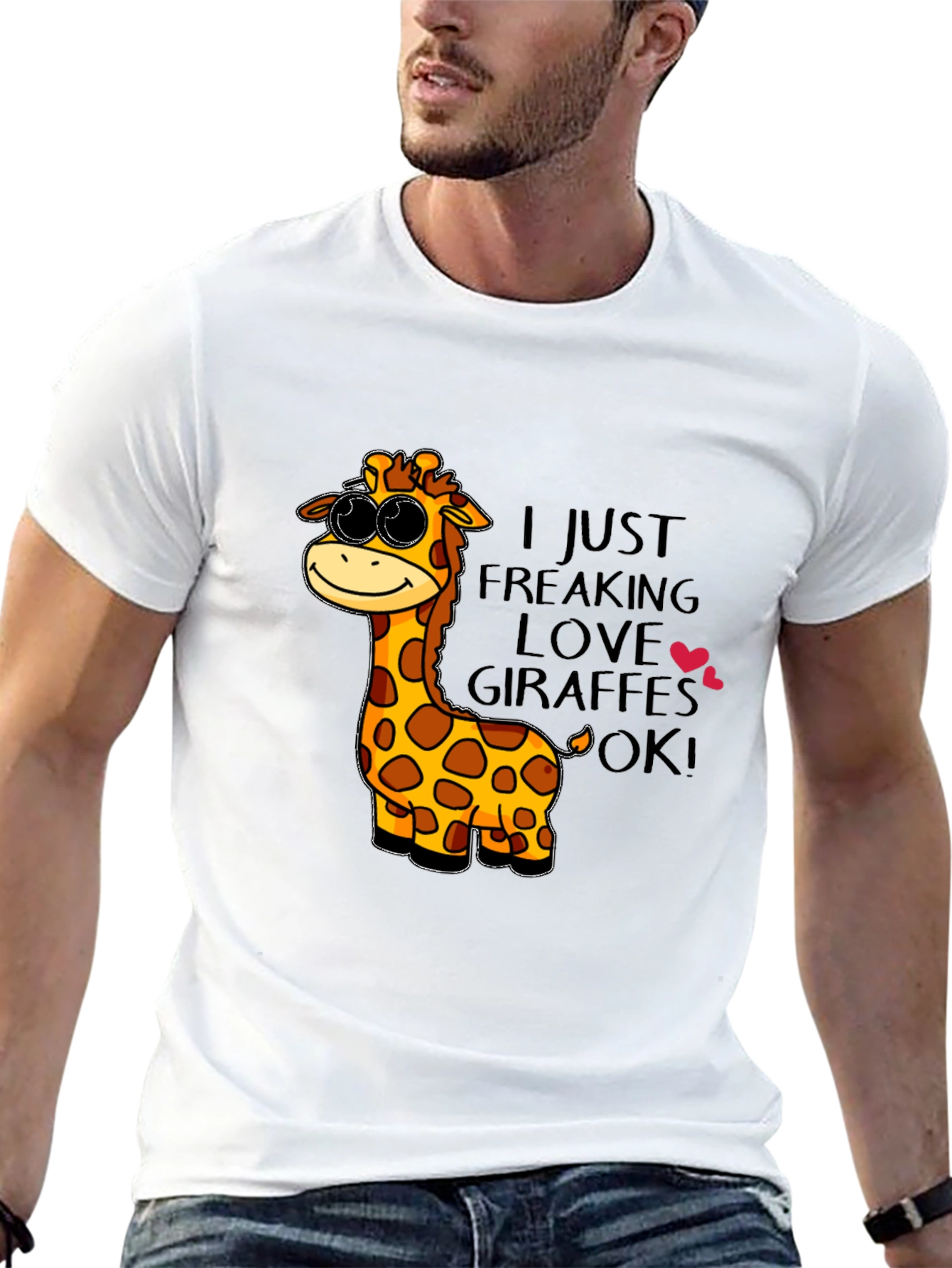 Giraffe Lover T-Shirt - Cartoon Giraffe Design