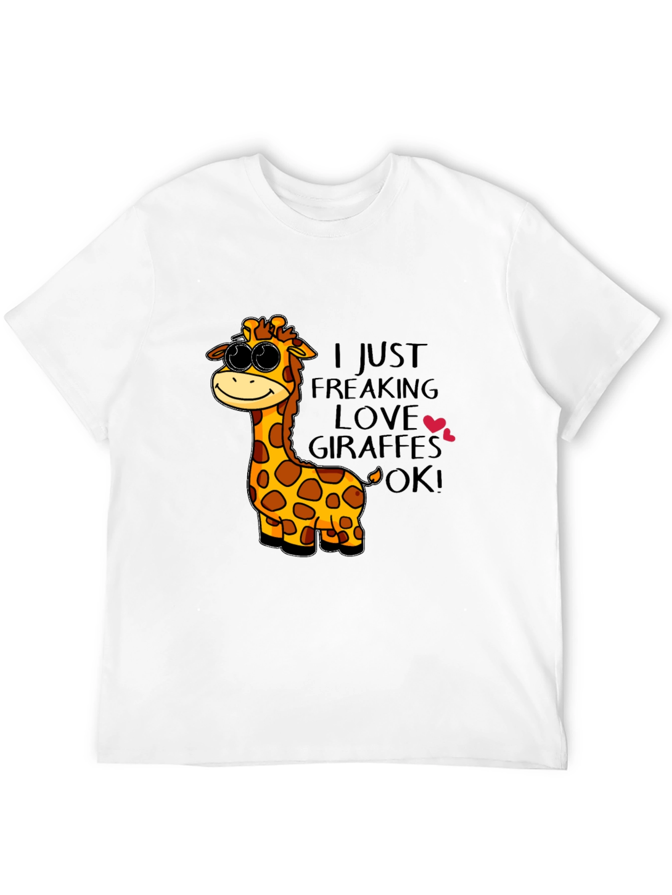 Giraffe Lover T-Shirt - Cartoon Giraffe Design