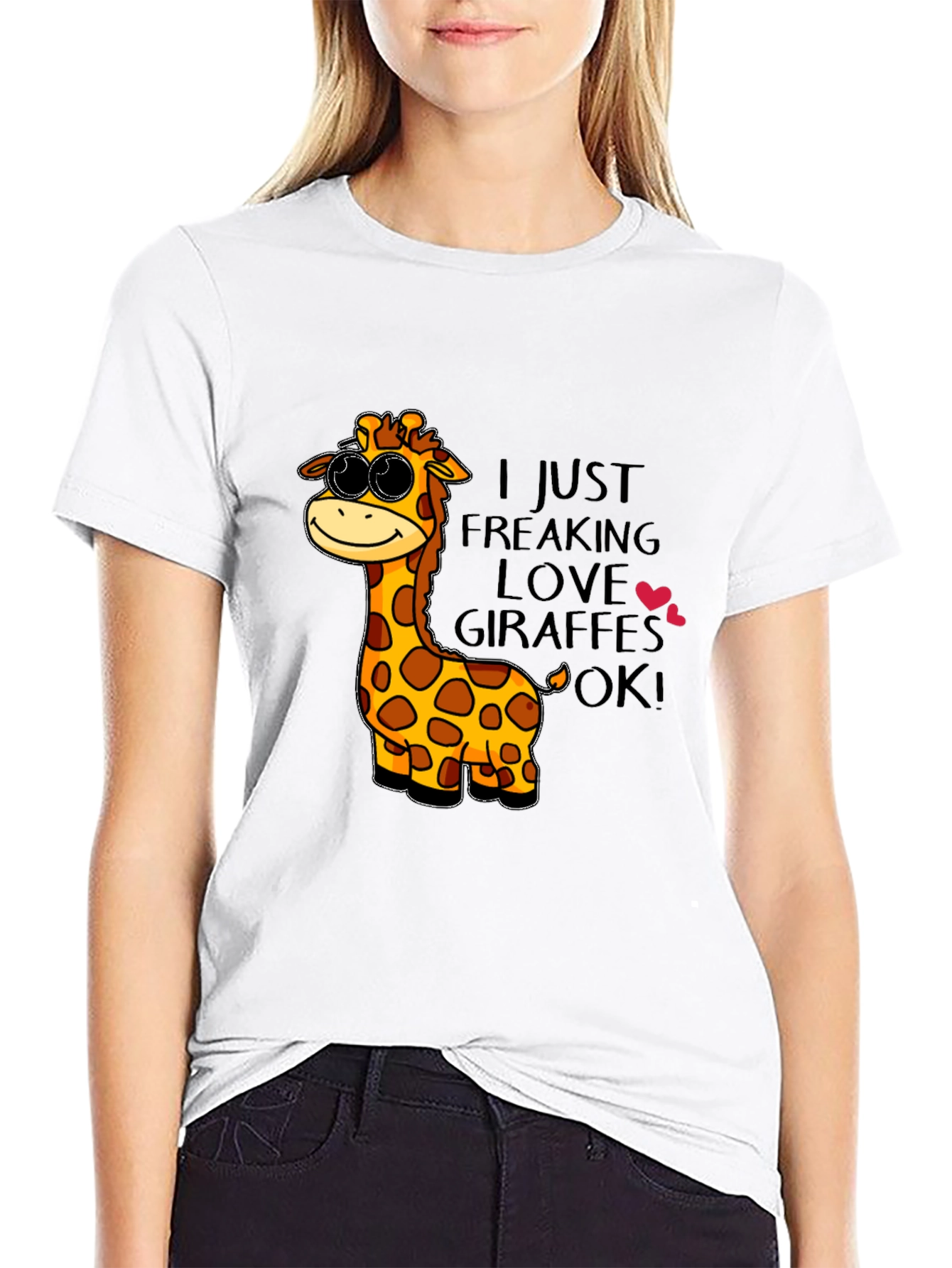 Giraffe Lover T-Shirt - Cartoon Giraffe Design