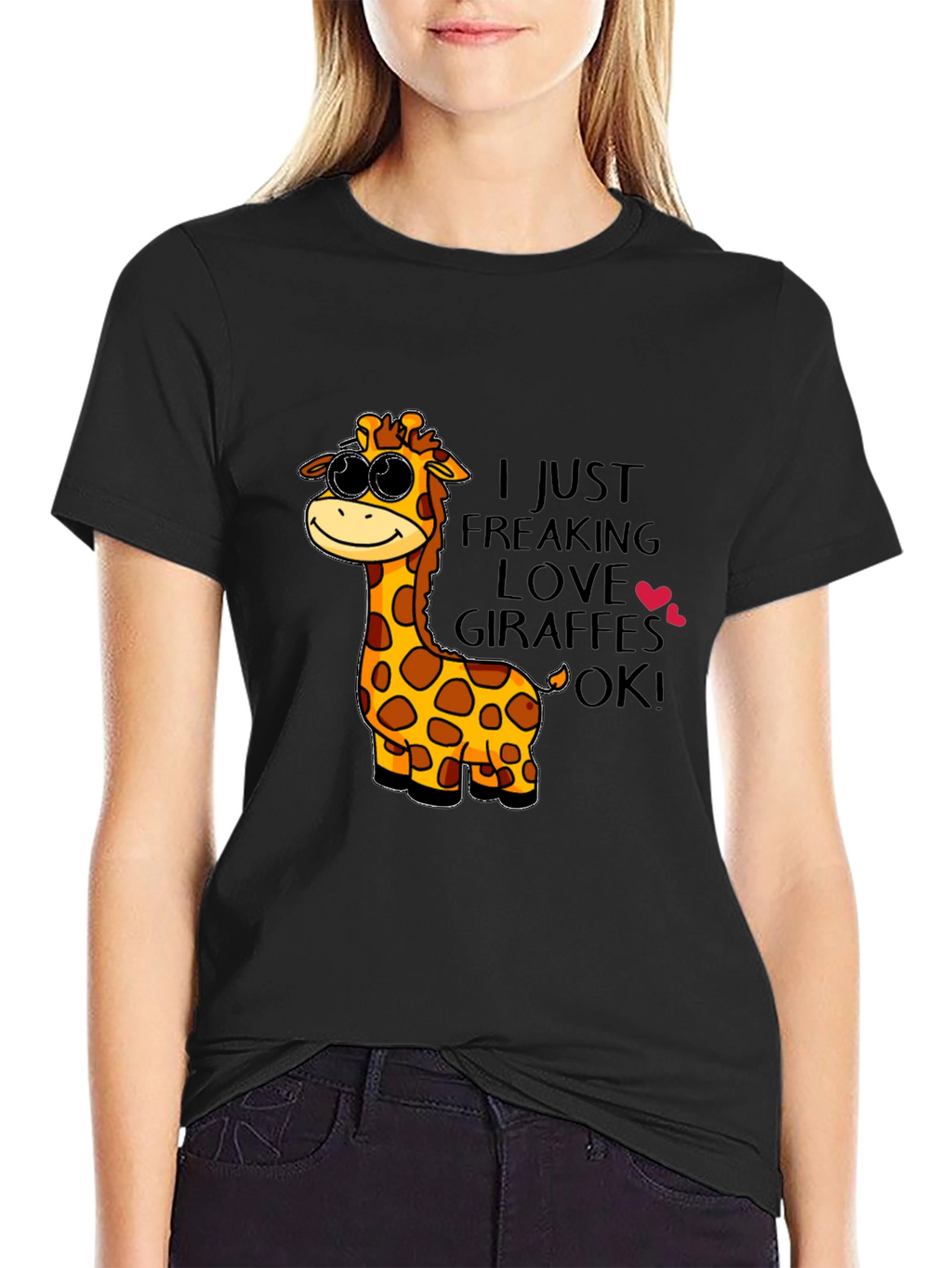 Giraffe Lover T-Shirt - Cartoon Giraffe Design