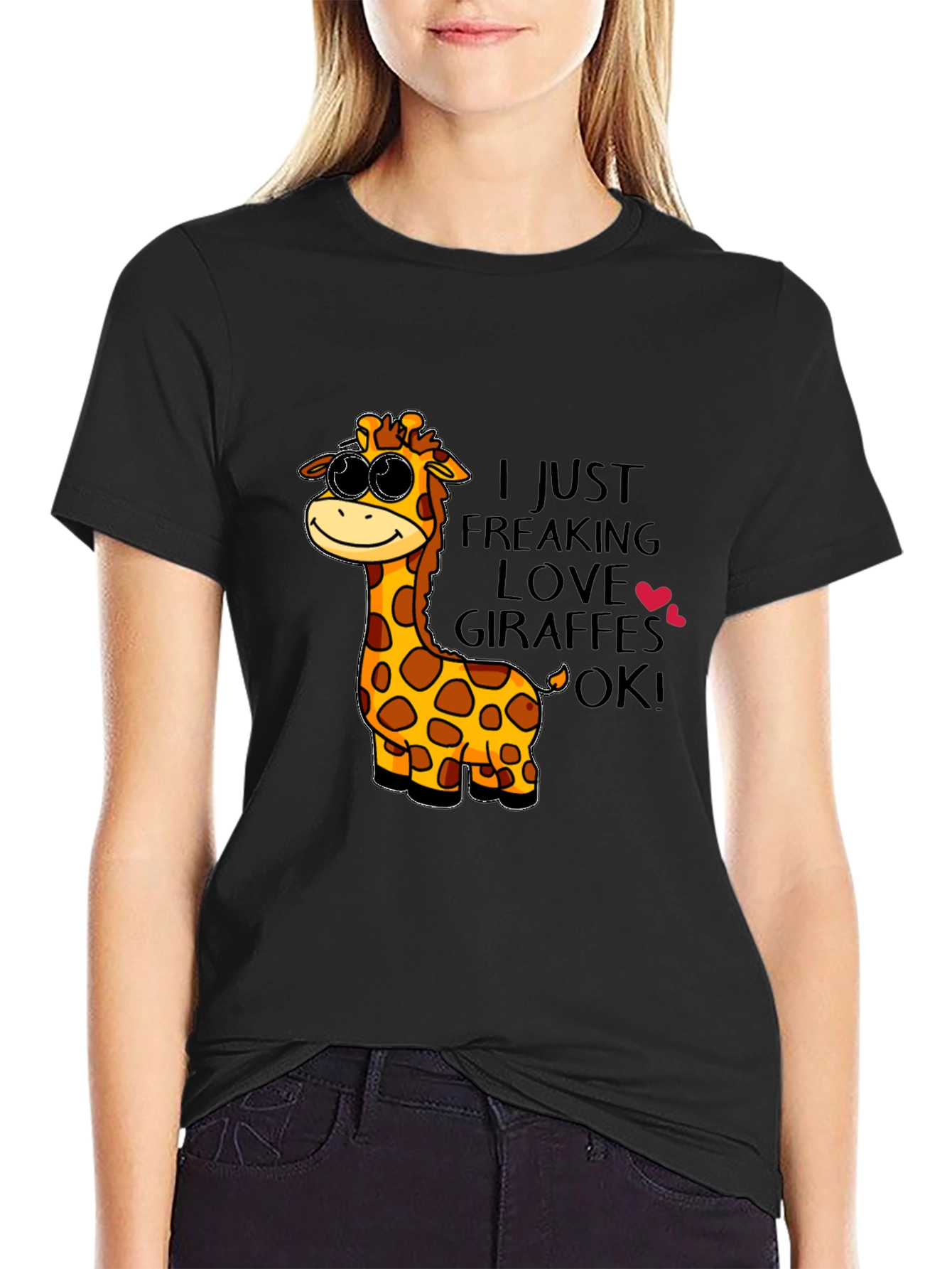 Giraffe Lover T-Shirt - Cartoon Giraffe Design