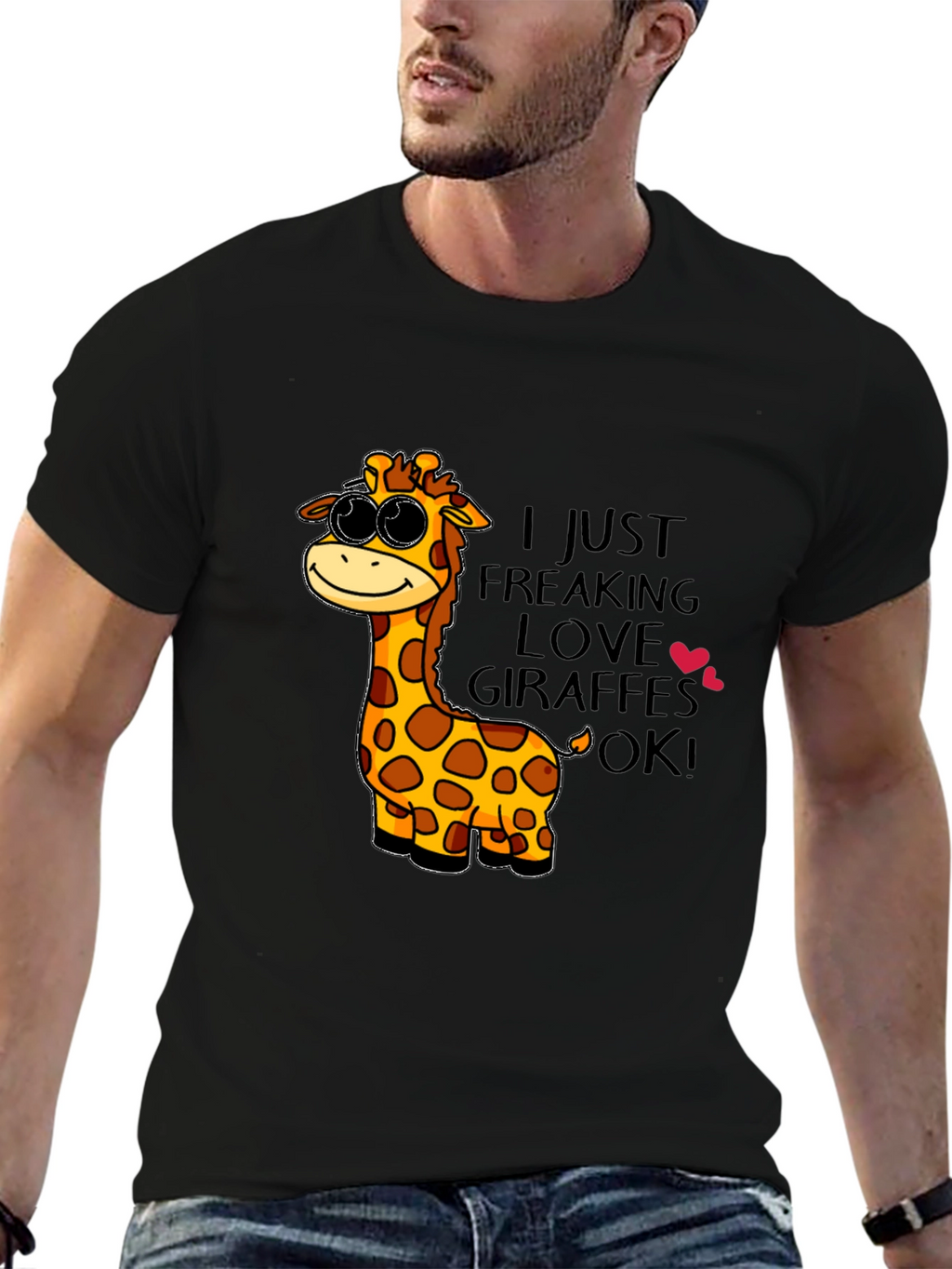 Giraffe Lover T-Shirt - Cartoon Giraffe Design
