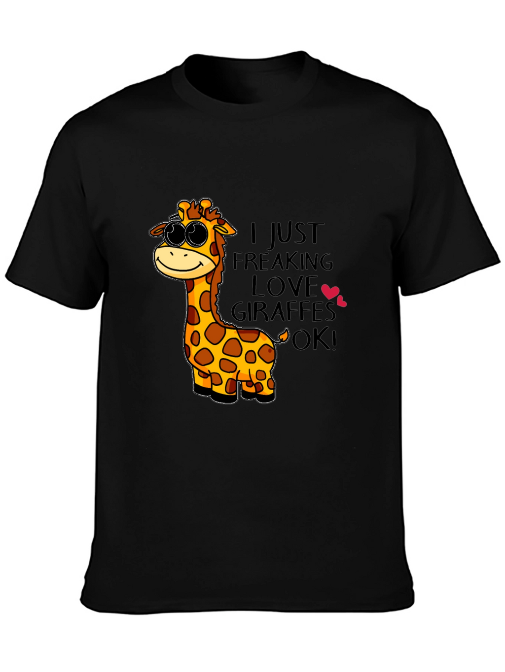 Giraffe Lover T-Shirt - Cartoon Giraffe Design