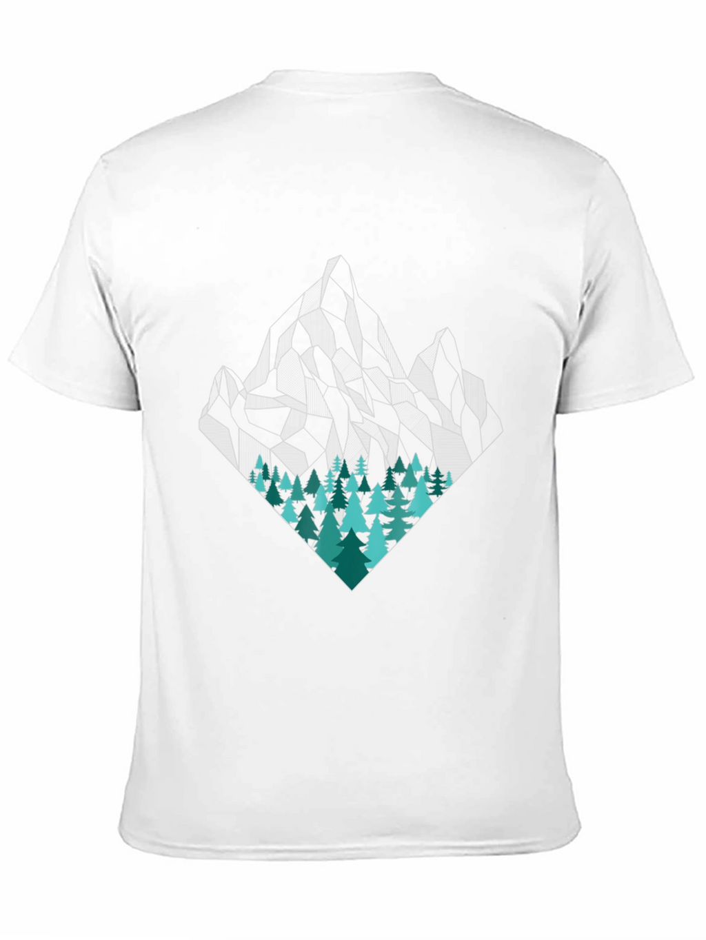 Geometric Mountain & Trees Graphic Tee