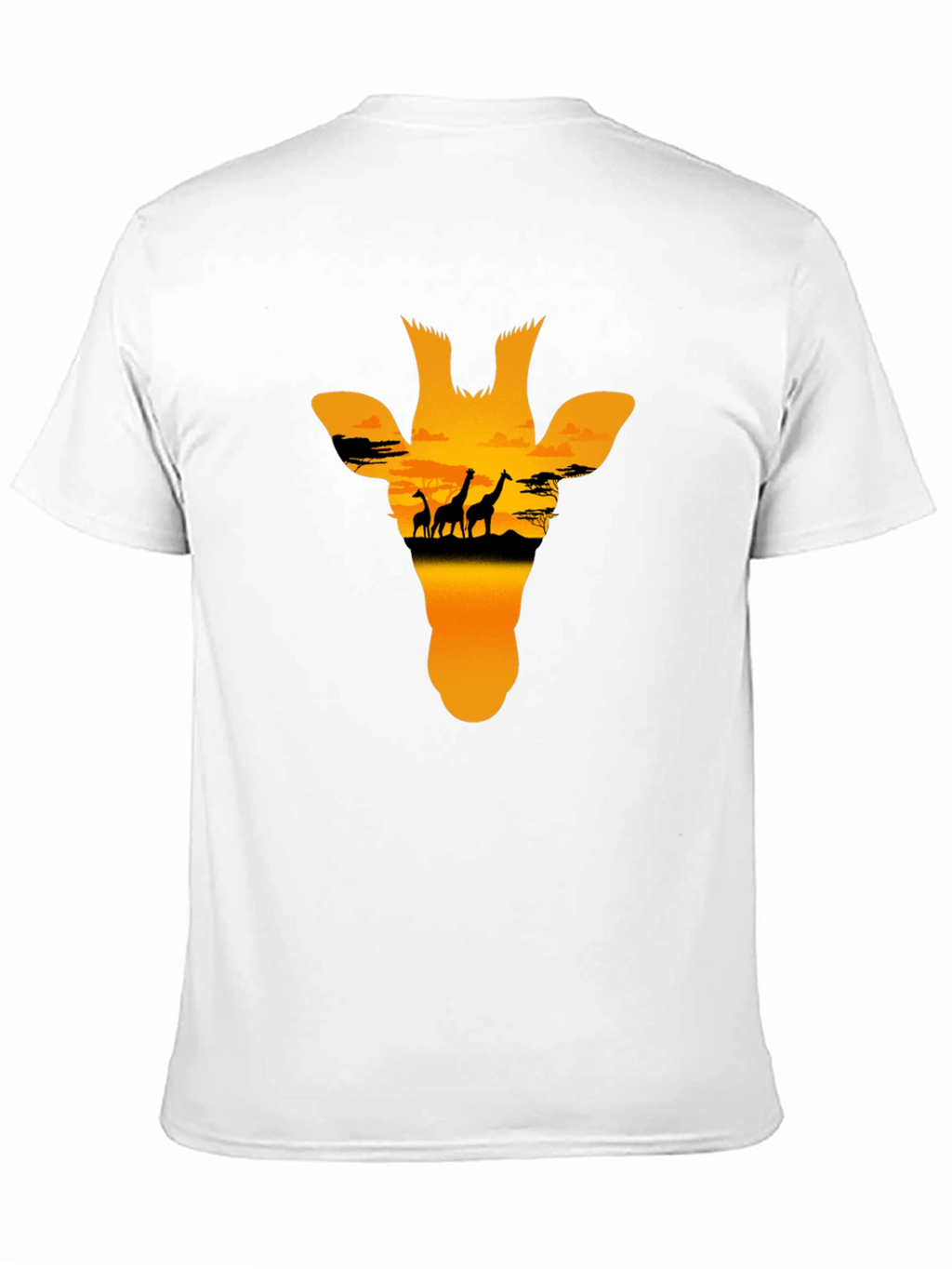 Giraffe Sunset Graphic Tee - Black