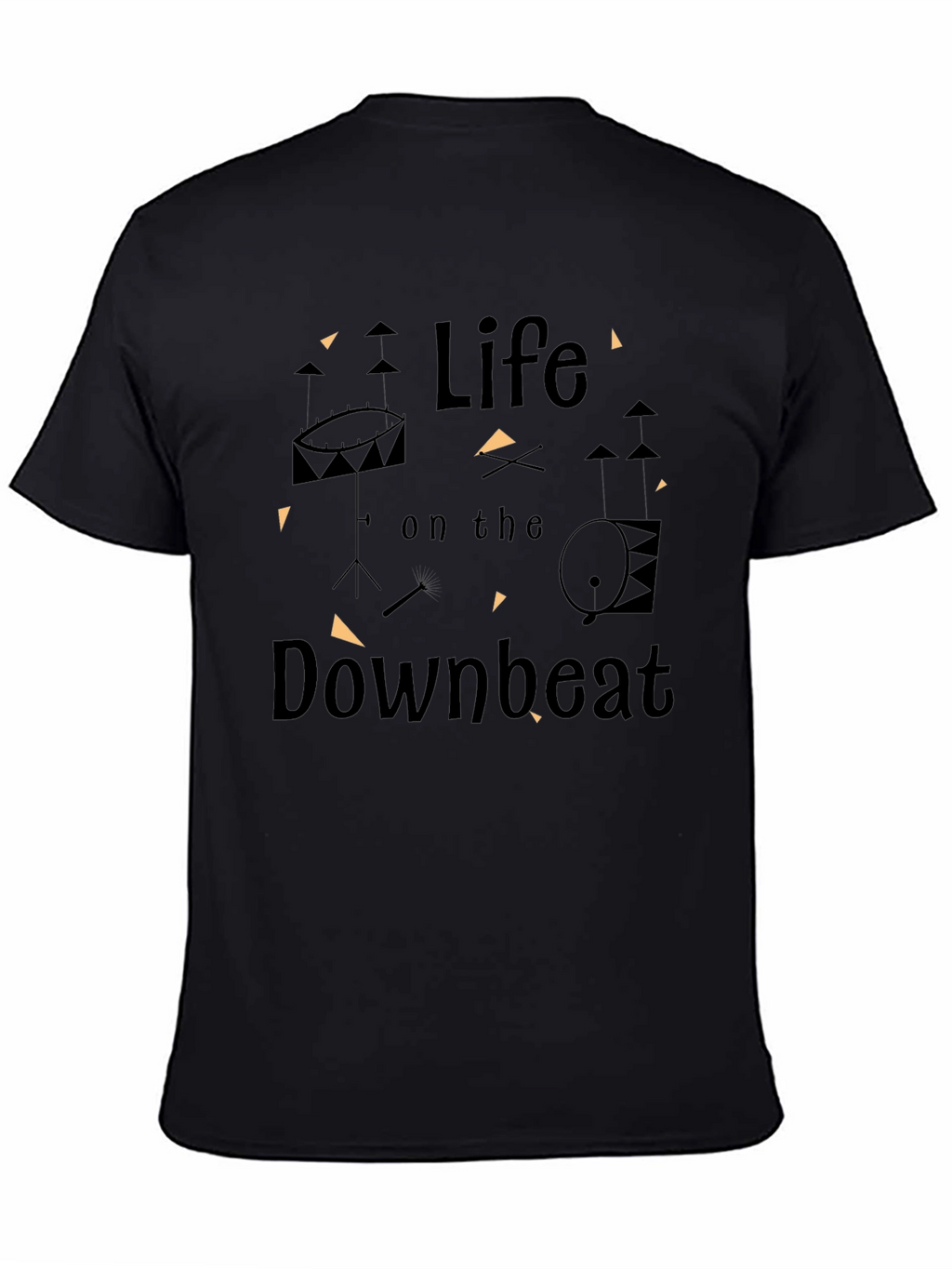 Life on the Downbeat Black T-Shirt