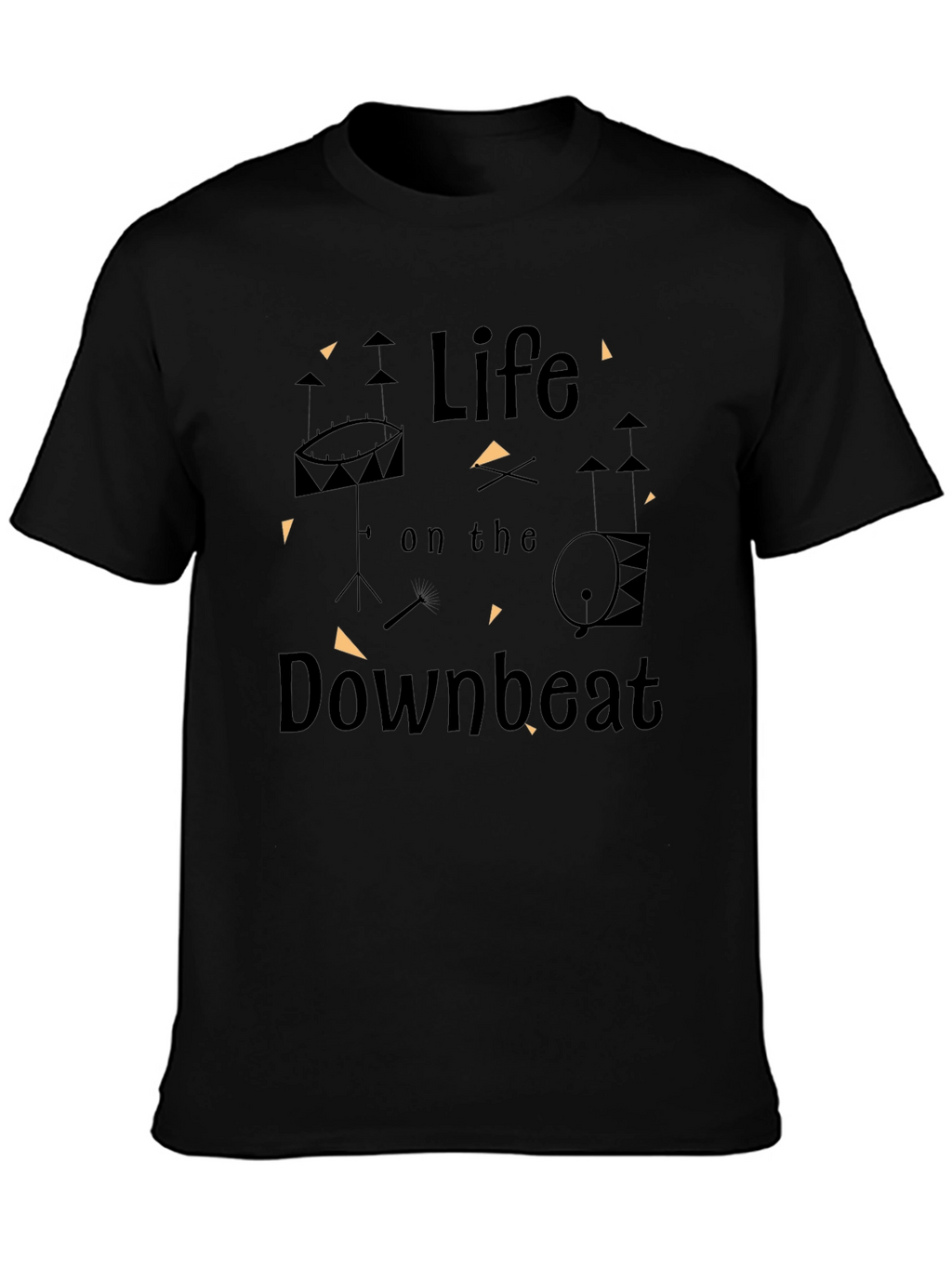 Life on the Downbeat Black T-Shirt