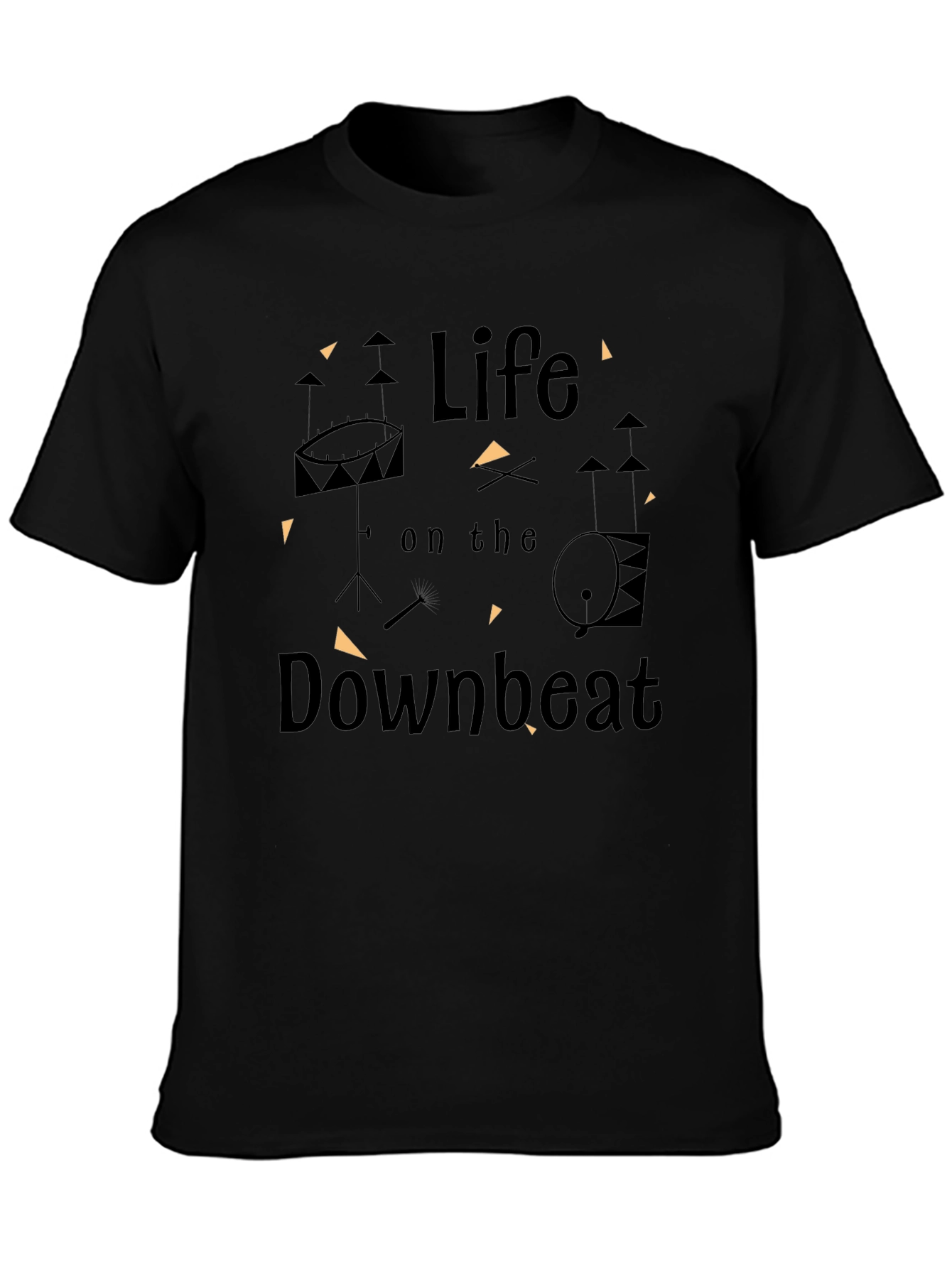 Life on the Downbeat Black T-Shirt