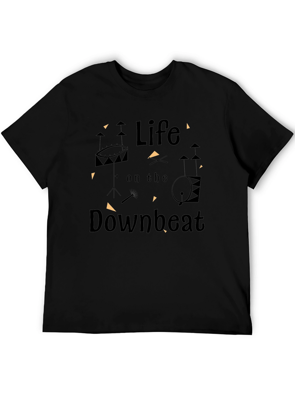 Life on the Downbeat Black T-Shirt