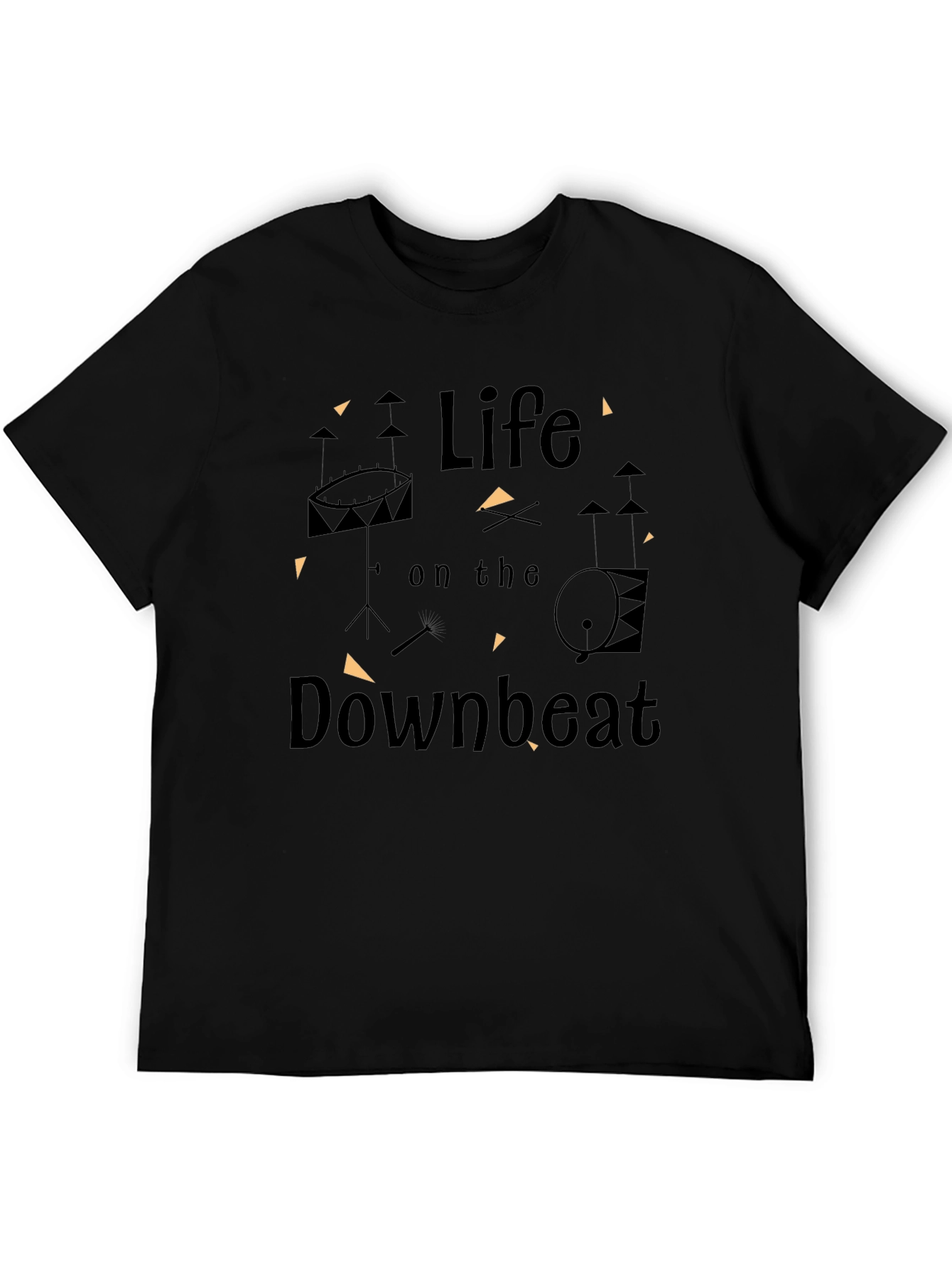 Life on the Downbeat Black T-Shirt