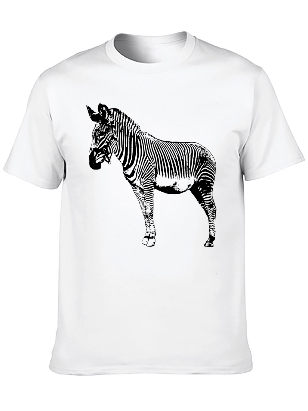 Zebra Graphic Print Black T-Shirt