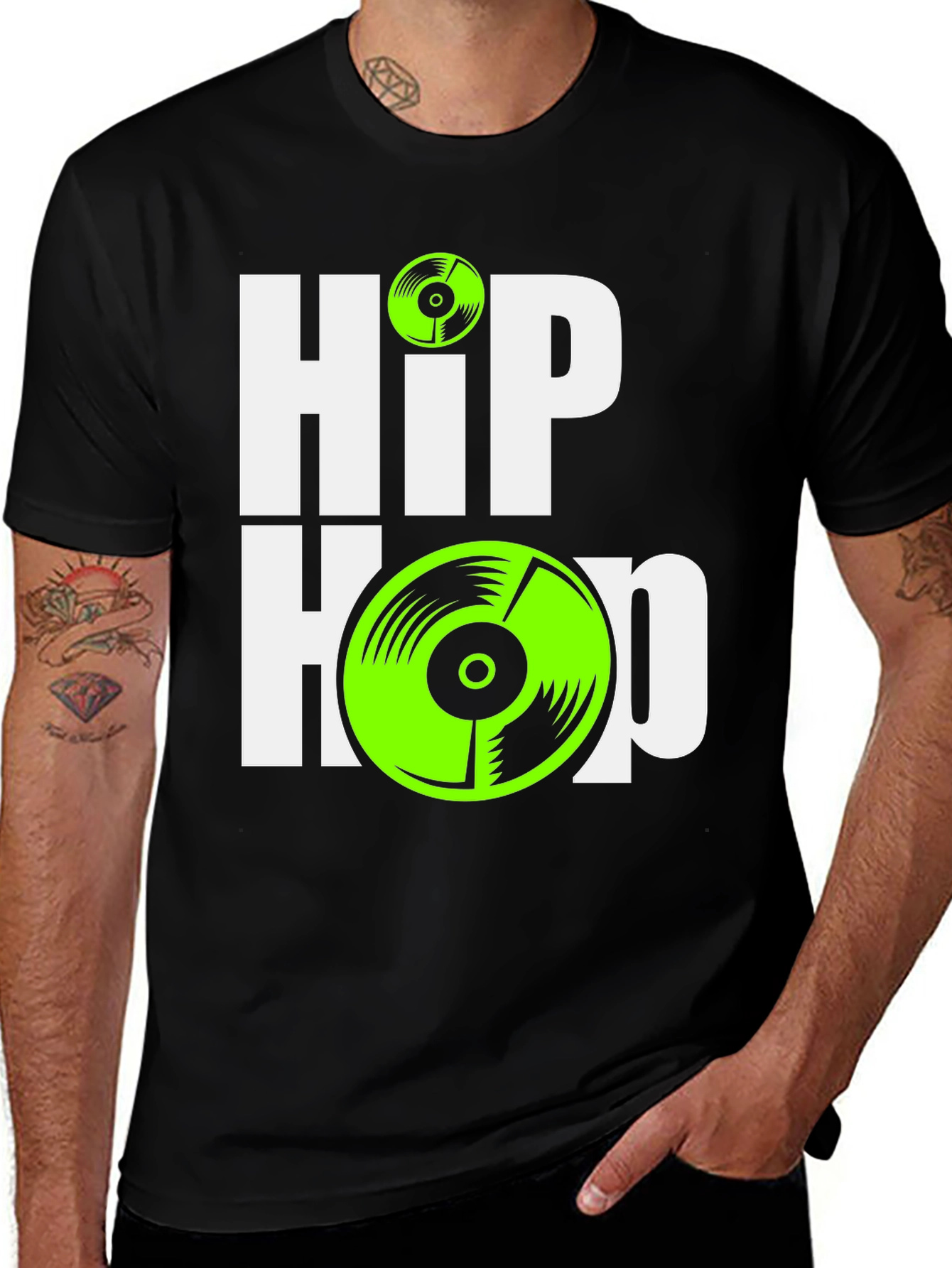 Hip Hop Vinyl Graphic Tee - Cool Music Lover T-Shirt