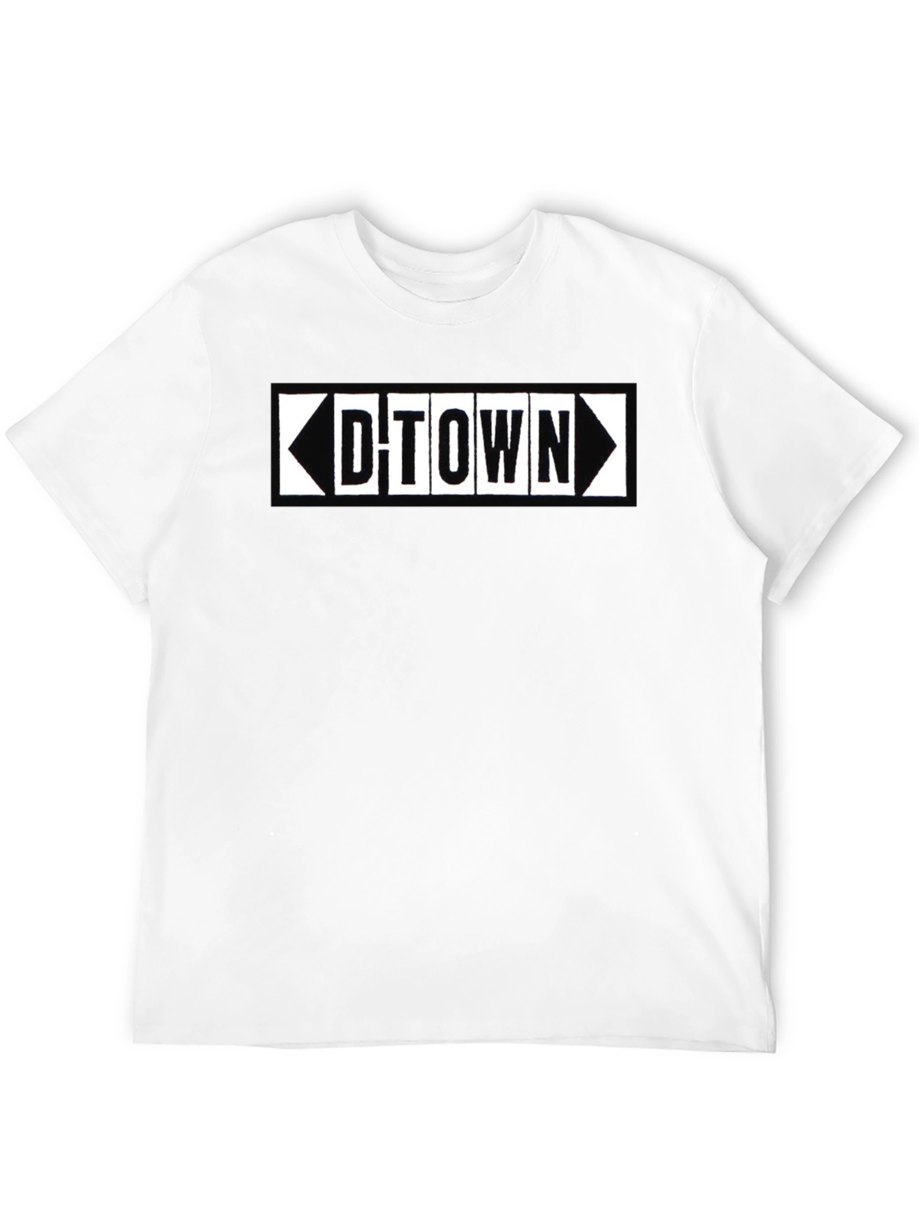 D-Town Graphic Tee - Black Cotton Blend Shirt