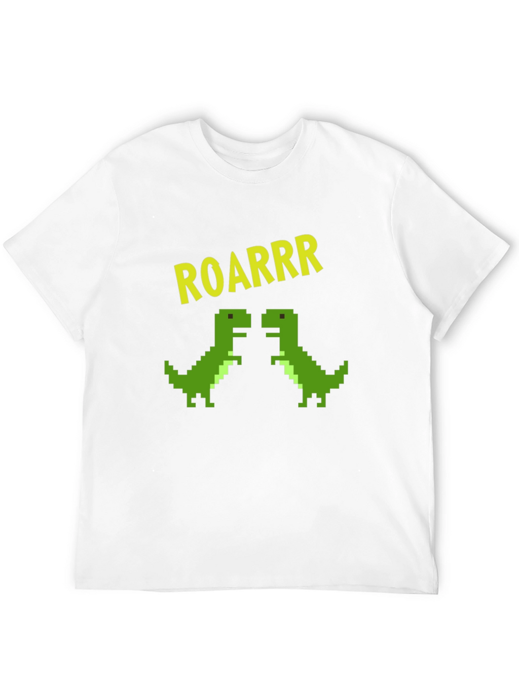 ROARRR Pixel Dinosaur Graphic Tee - Black