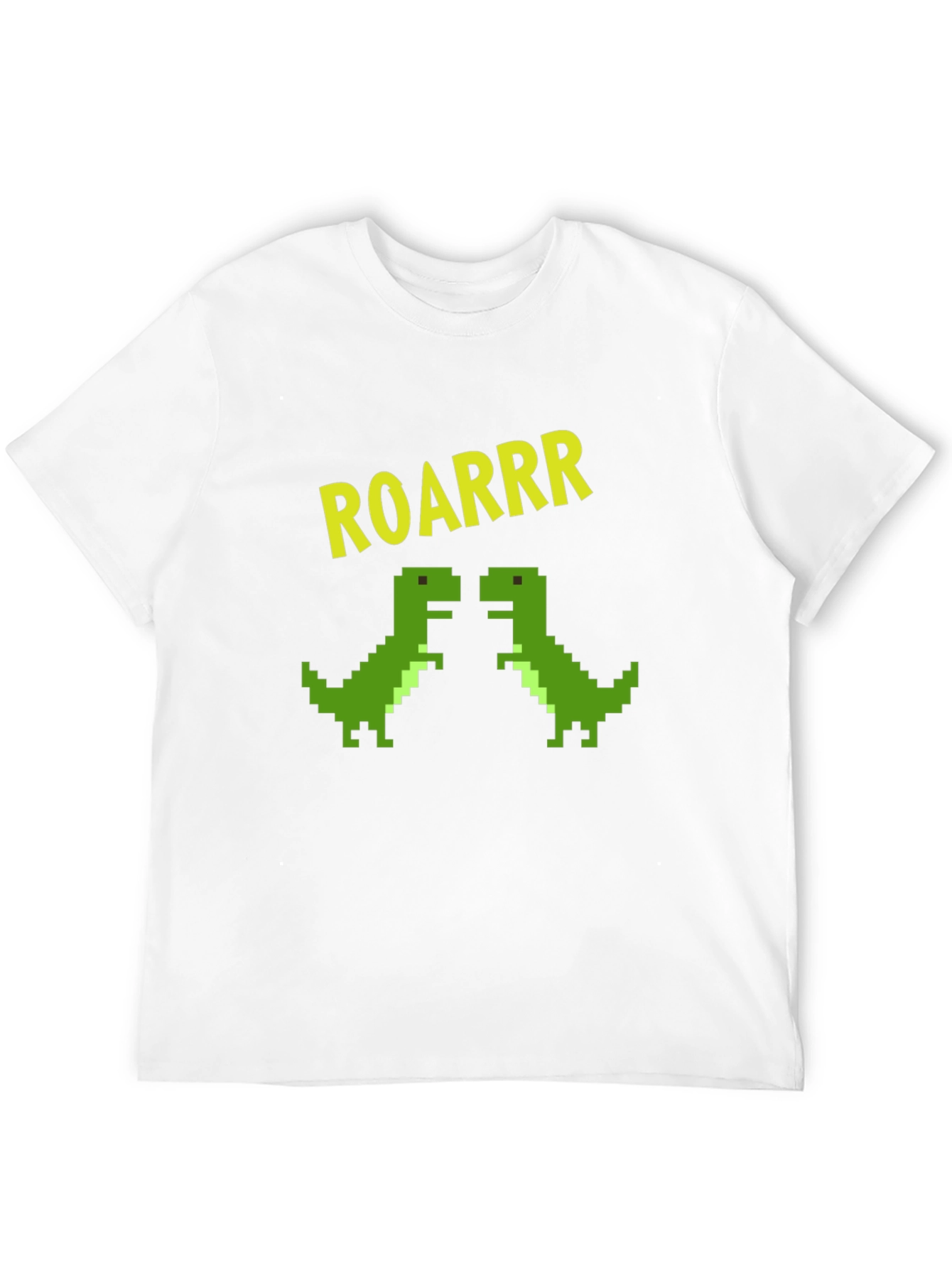 ROARRR Pixel Dinosaur Graphic Tee - Black