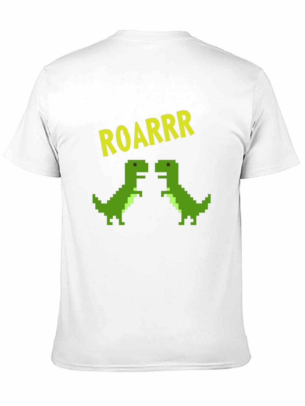 ROARRR Pixel Dinosaur Graphic Tee - Black