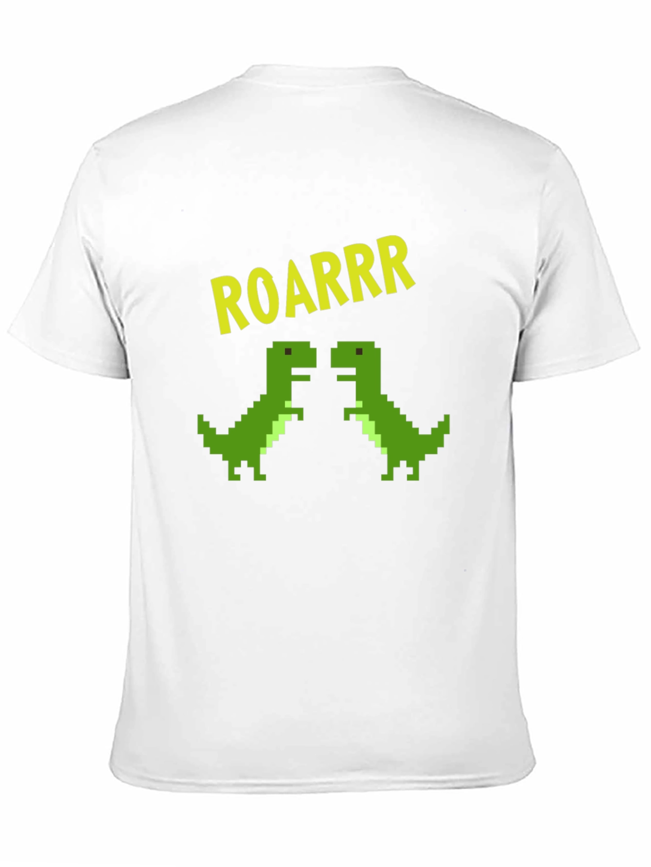 ROARRR Pixel Dinosaur Graphic Tee - Black