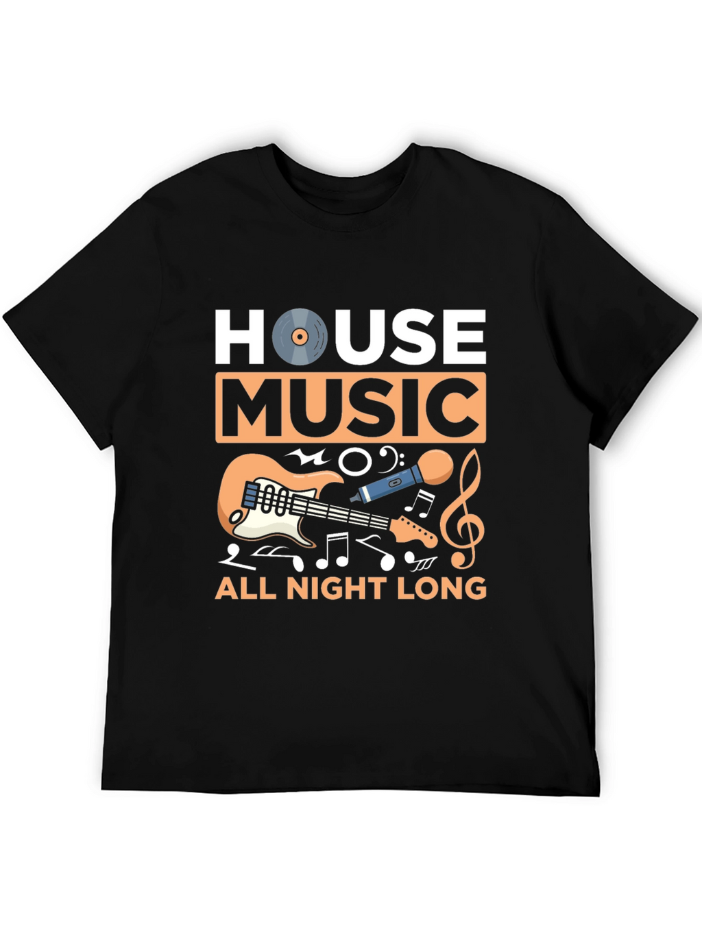House Music All Night Long Graphic Tee