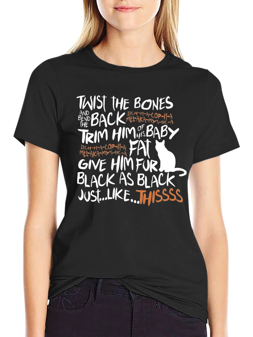 Twist the Bones Black Graphic Tee