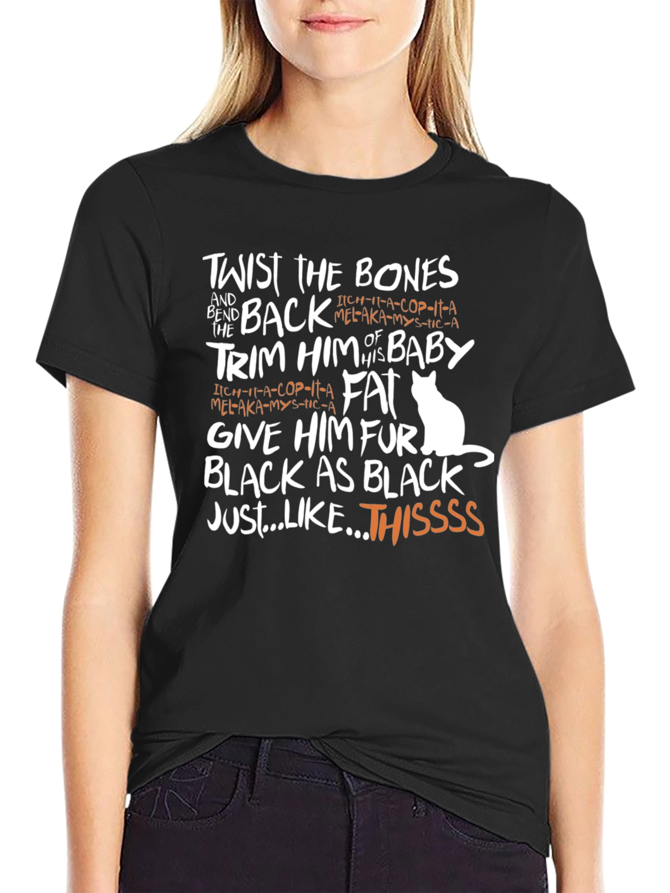 Twist the Bones Black Graphic Tee