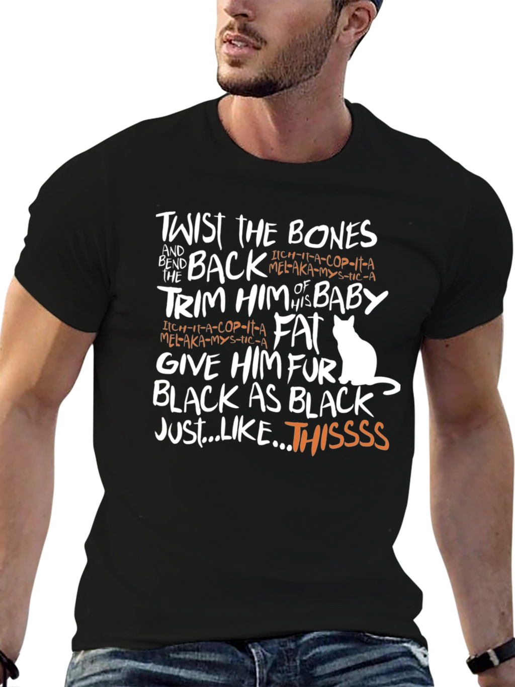 Twist the Bones Black Graphic Tee