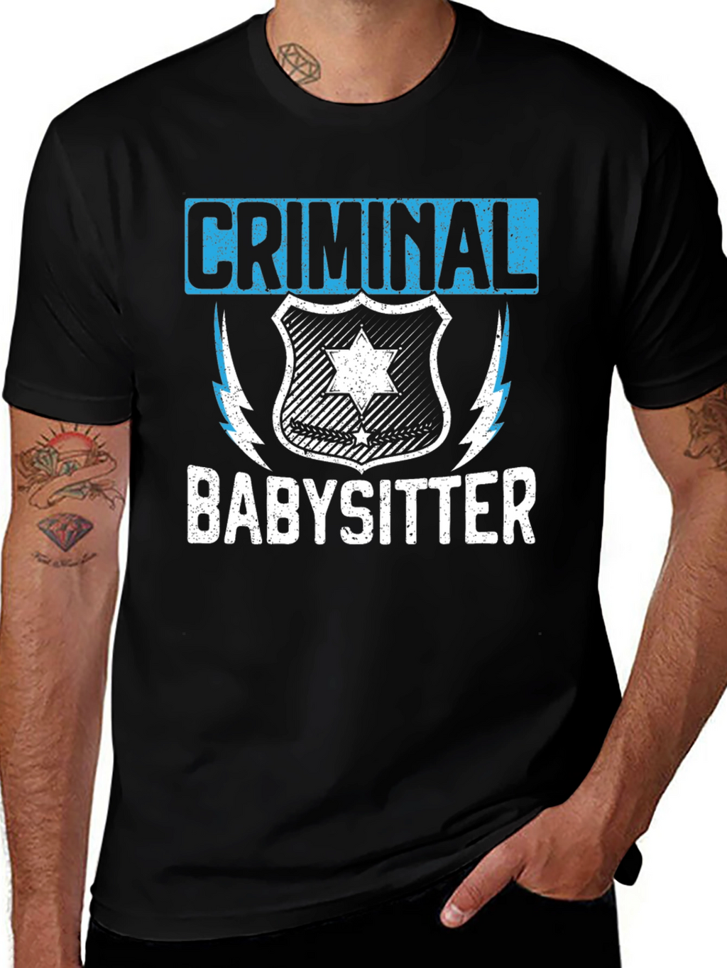 Criminal Babysitter Graphic T-Shirt