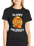 Happy Owloween Graphic T-Shirt