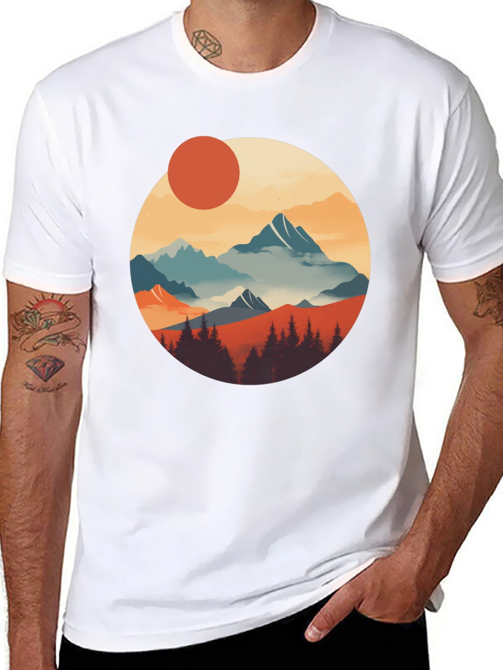 Scenic Mountain Graphic Tee - Nature Inspired Design