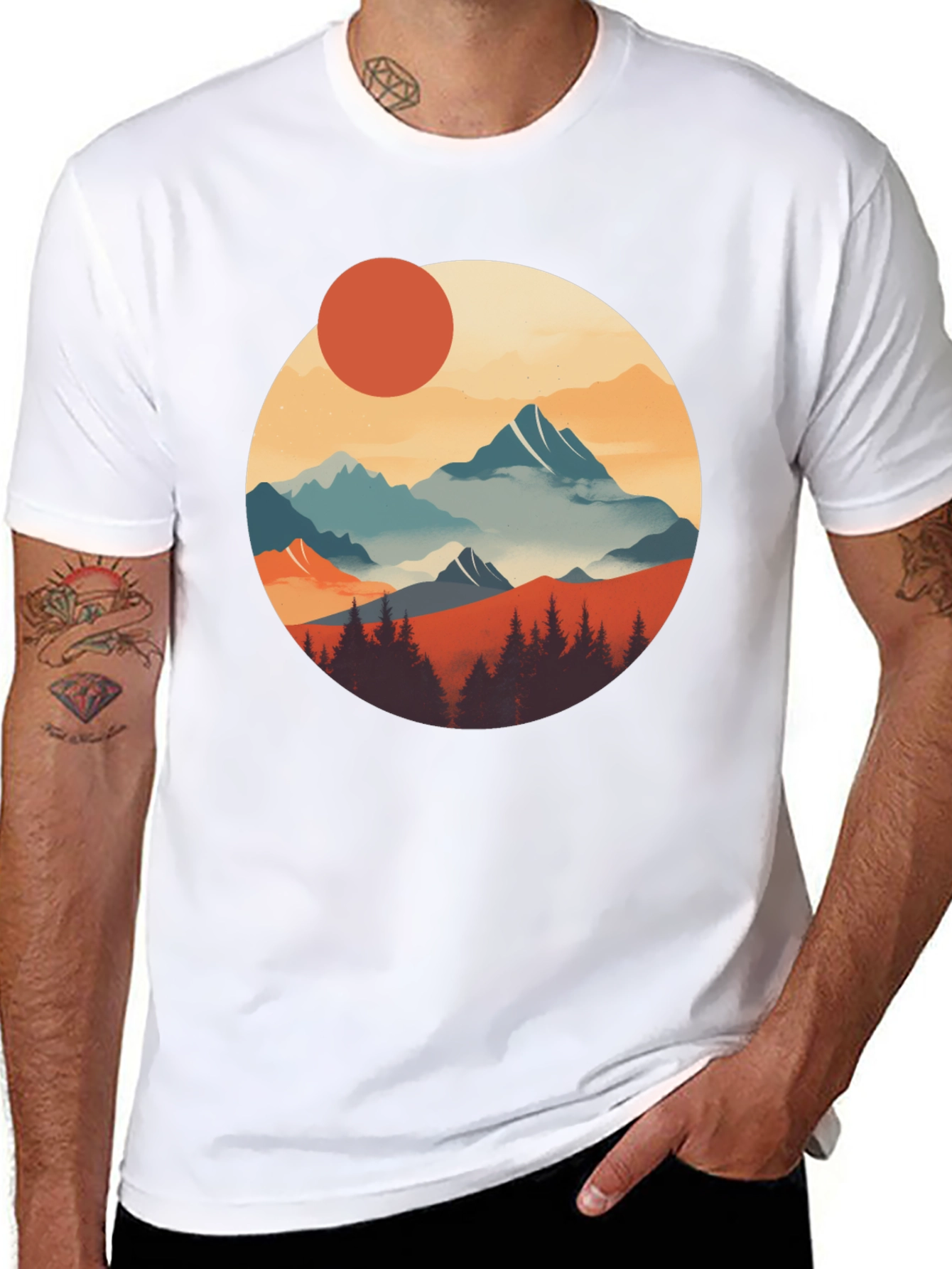 Scenic Mountain Graphic Tee - Nature Inspired Design