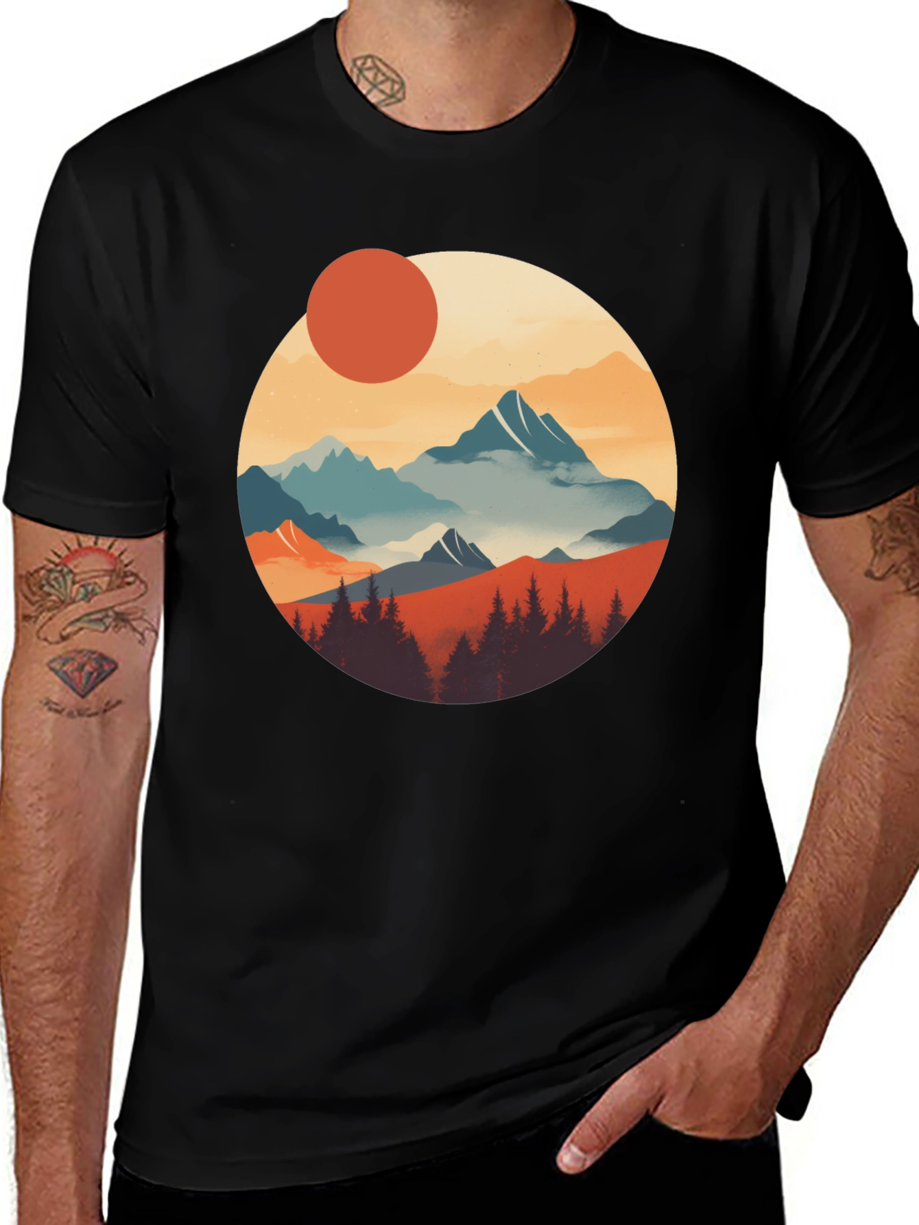 Scenic Mountain Graphic Tee - Nature Inspired Design
