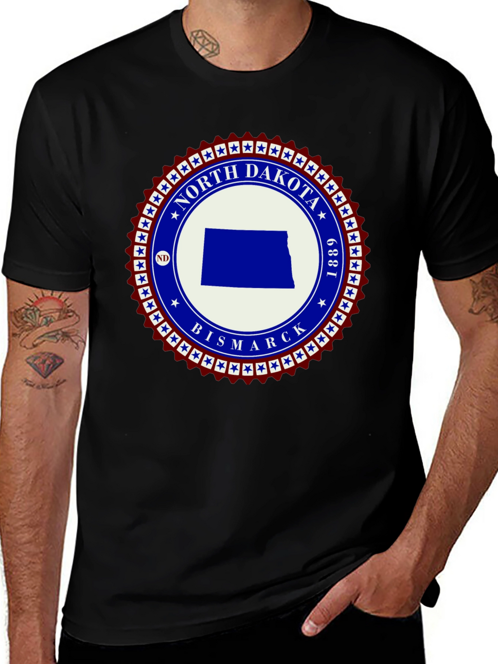 North Dakota State Pride Graphic T-Shirt