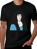 Black T-Shirt with Baroque Era Portrait