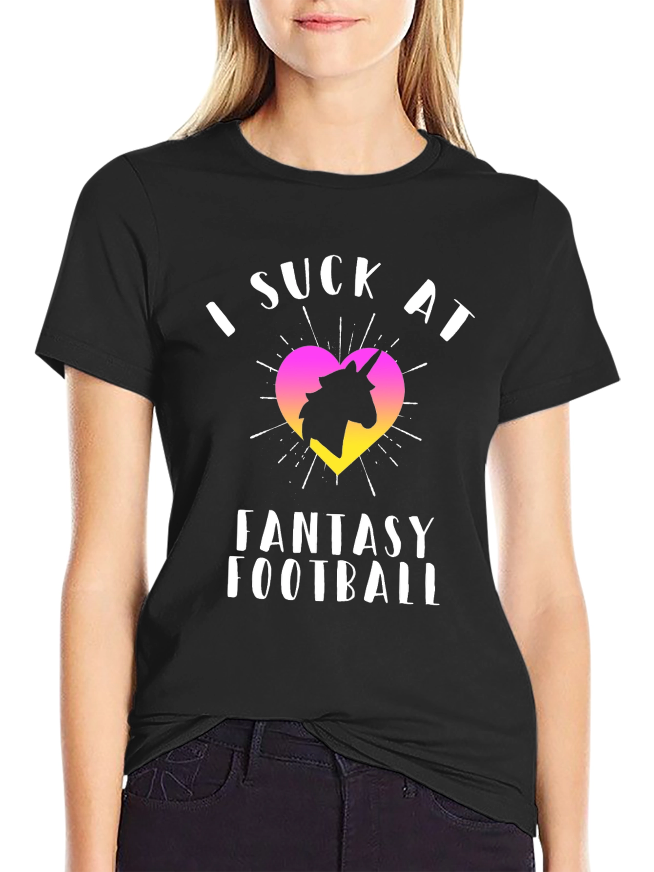 I Suck At Fantasy Football Unicorn T-Shirt