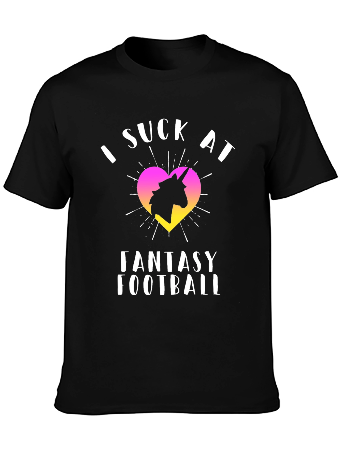 I Suck At Fantasy Football Unicorn T-Shirt