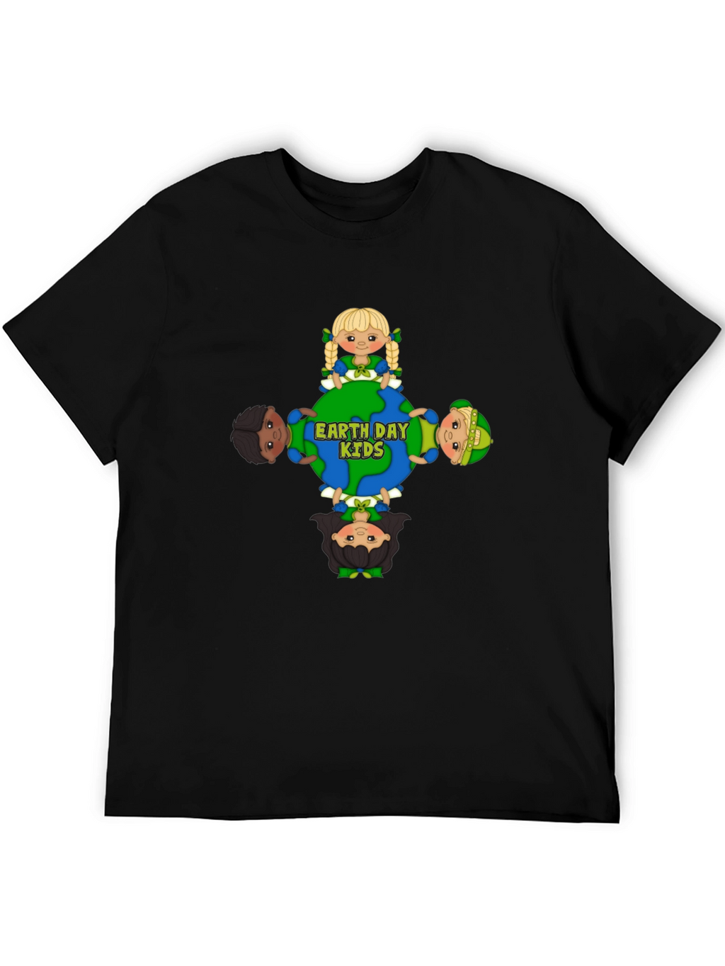 Earth Day Kids Graphic Tee - Black Unisex T-Shirt