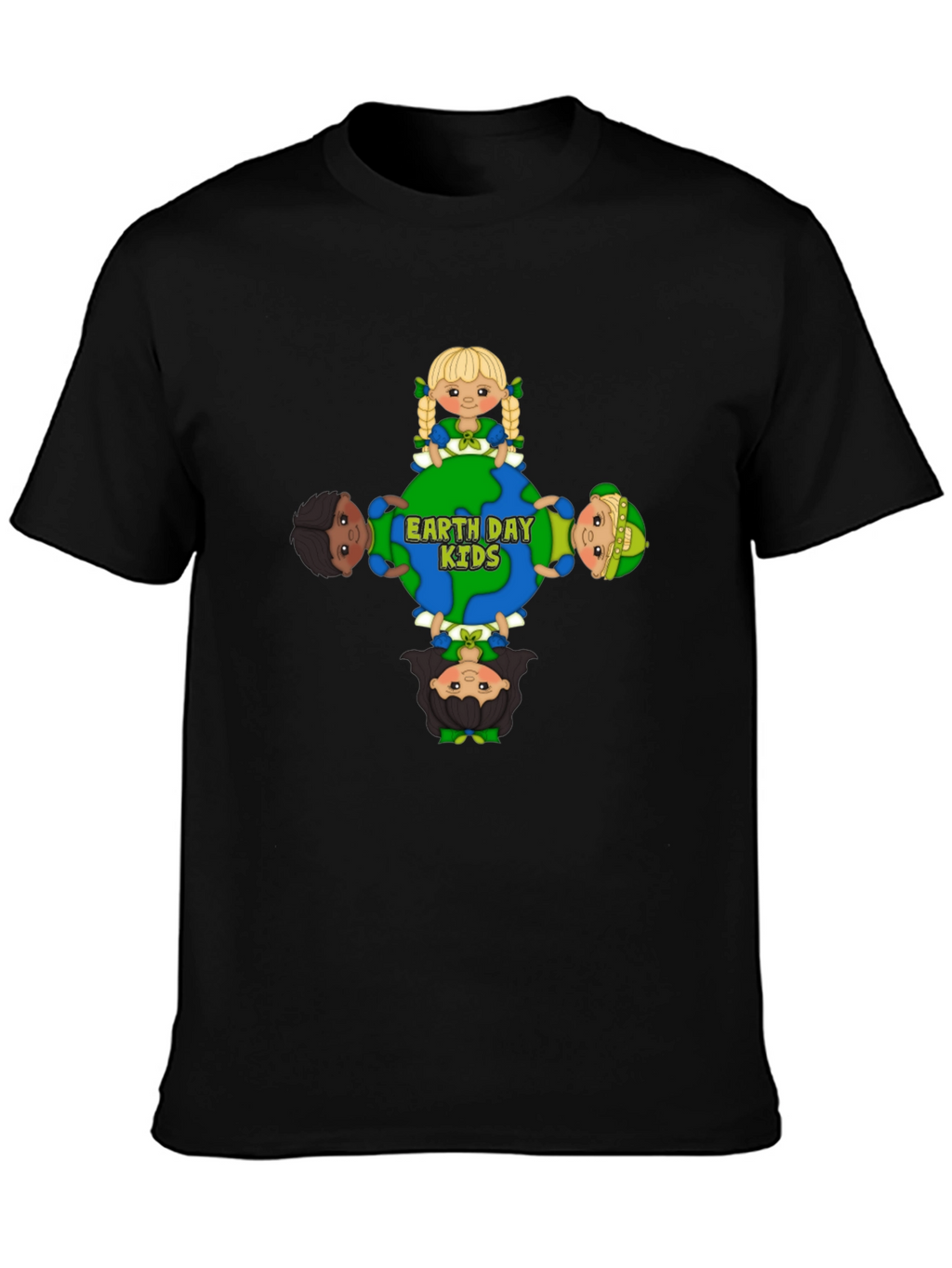 Earth Day Kids Graphic Tee - Black Unisex T-Shirt