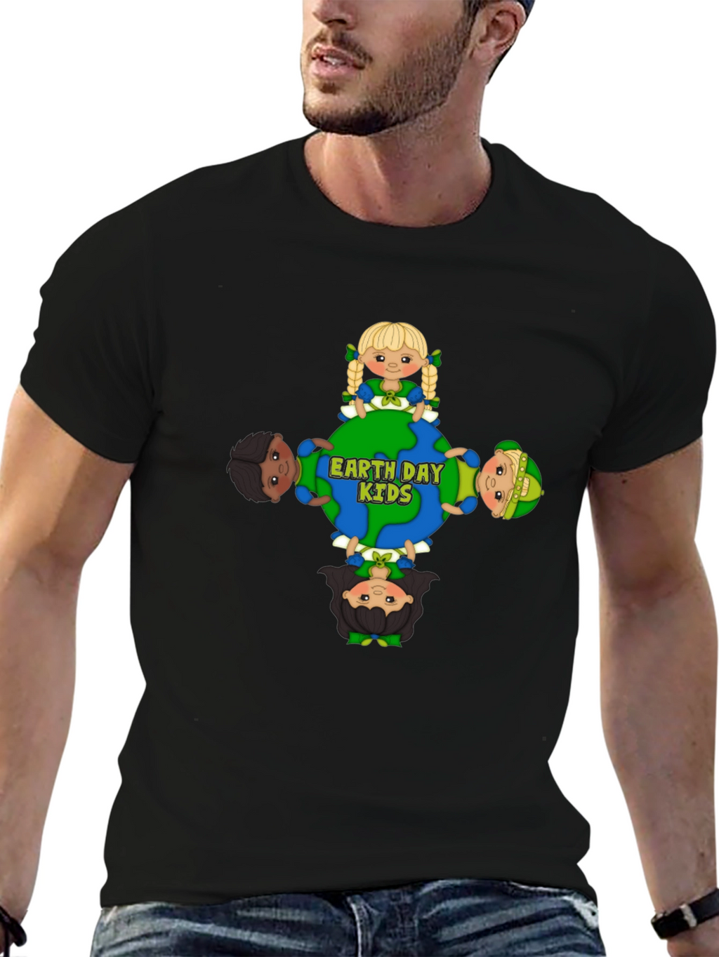 Earth Day Kids Graphic Tee - Black Unisex T-Shirt