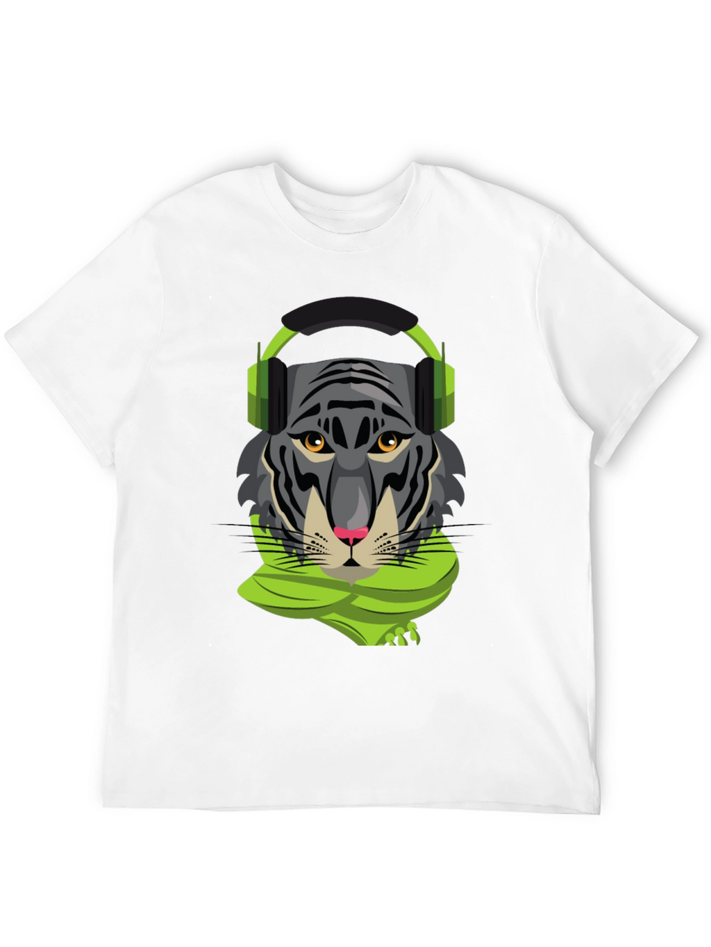 Tiger DJ Graphic Tee - Cool Animal Shirt