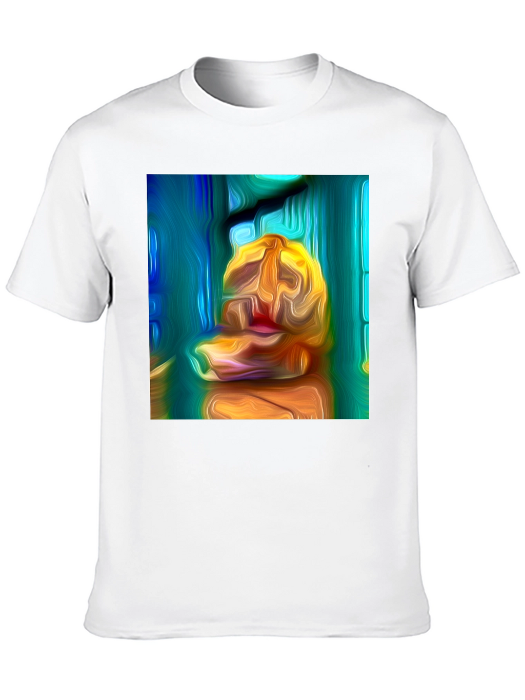 Abstract Art Print Black T-Shirt